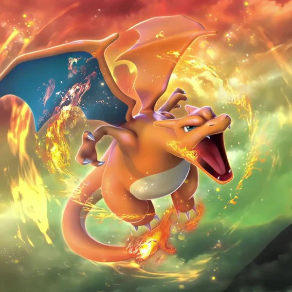 Charizard che sputa fuoco